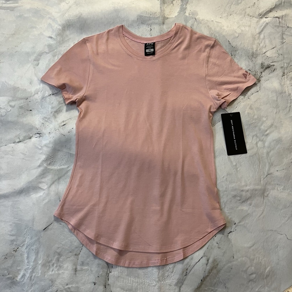 APL Athletic Propulsion Labs Shirt Womens Sz Medium Pink Perfect Tee Dusty Rose